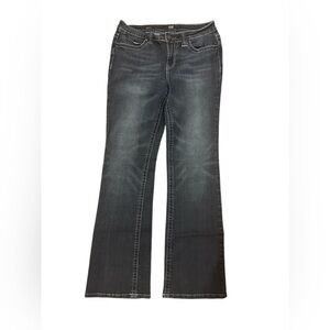 a.n.a. Dark Wash Bootcut Jeans – Size 8 – Embroidered Flap Pockets